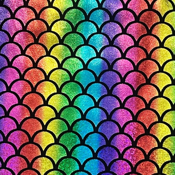 Rainbow Scalloped Holographic Long Vest - Picture 2 of 5